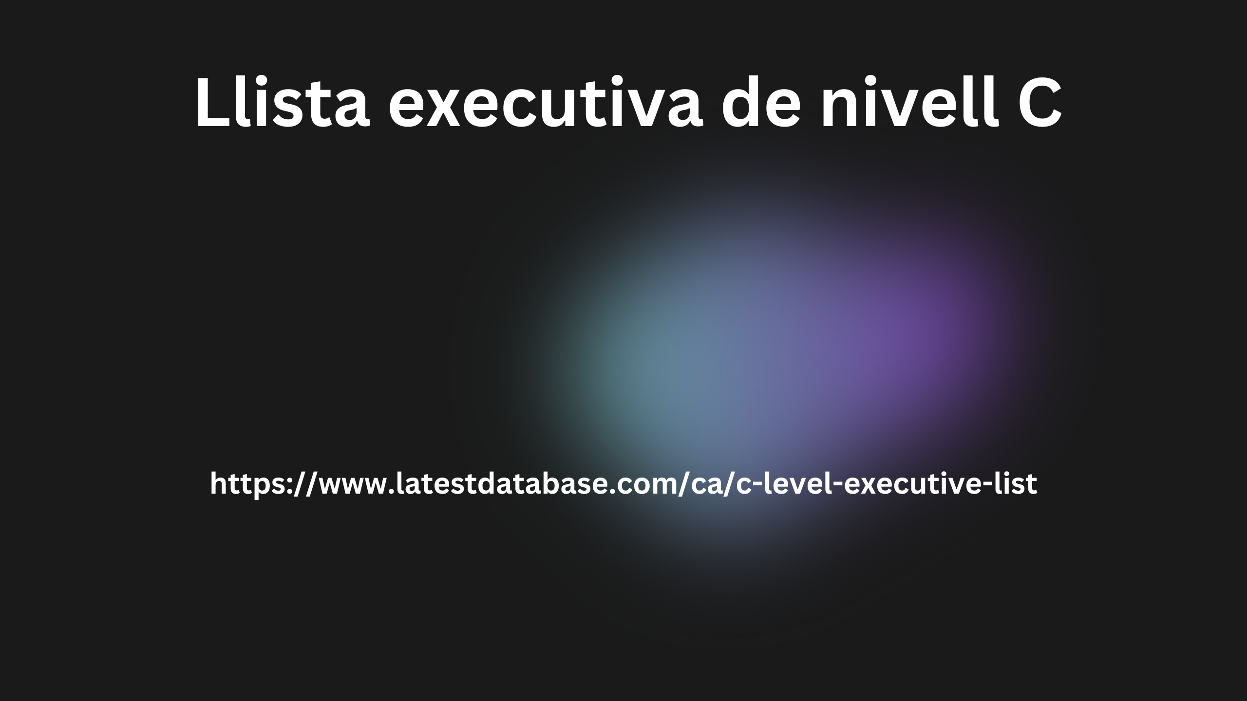 Llista executiva de nivell C 