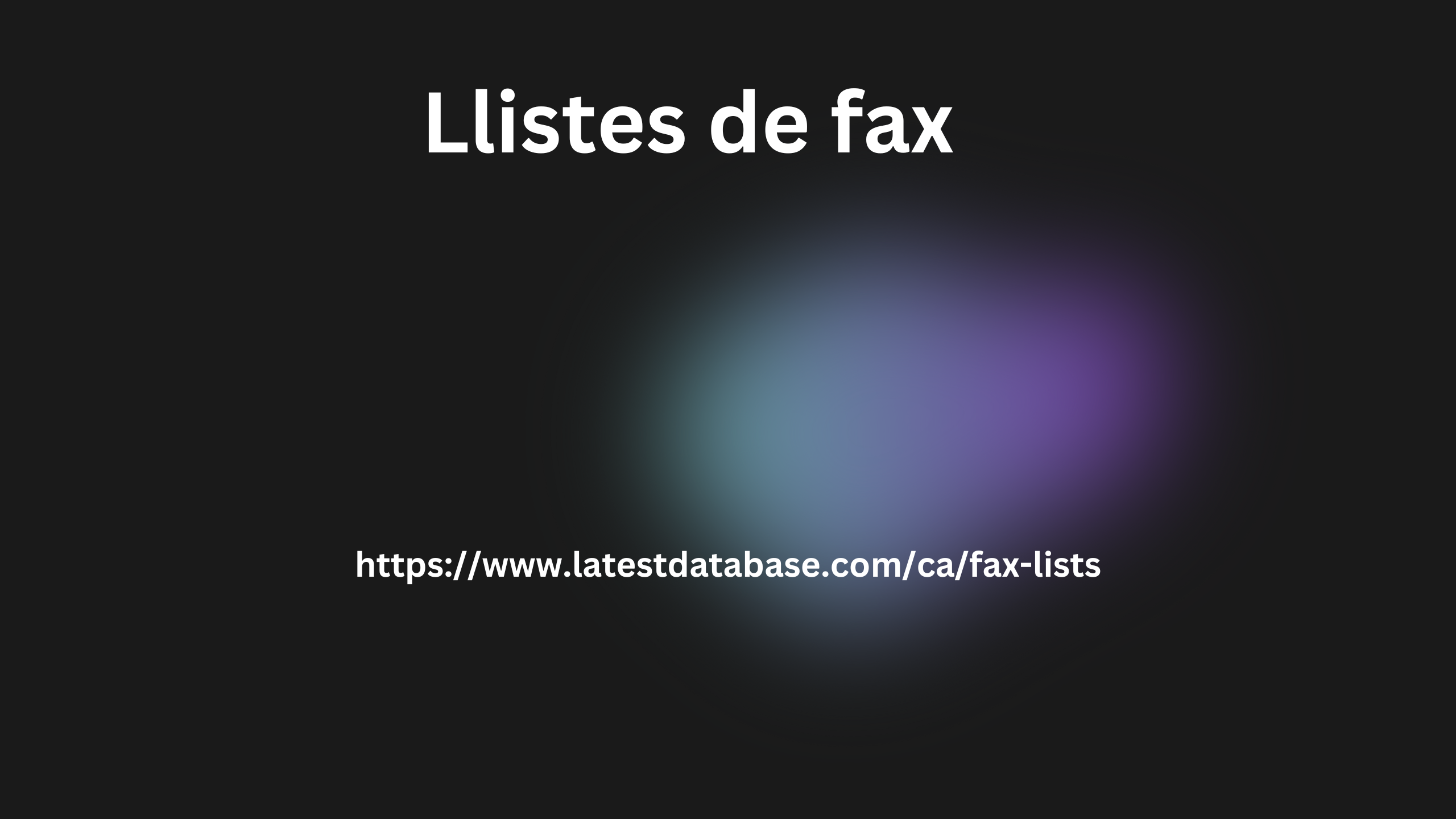 Llistes de fax 