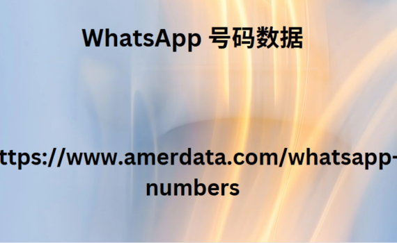 WhatsApp 号码数据