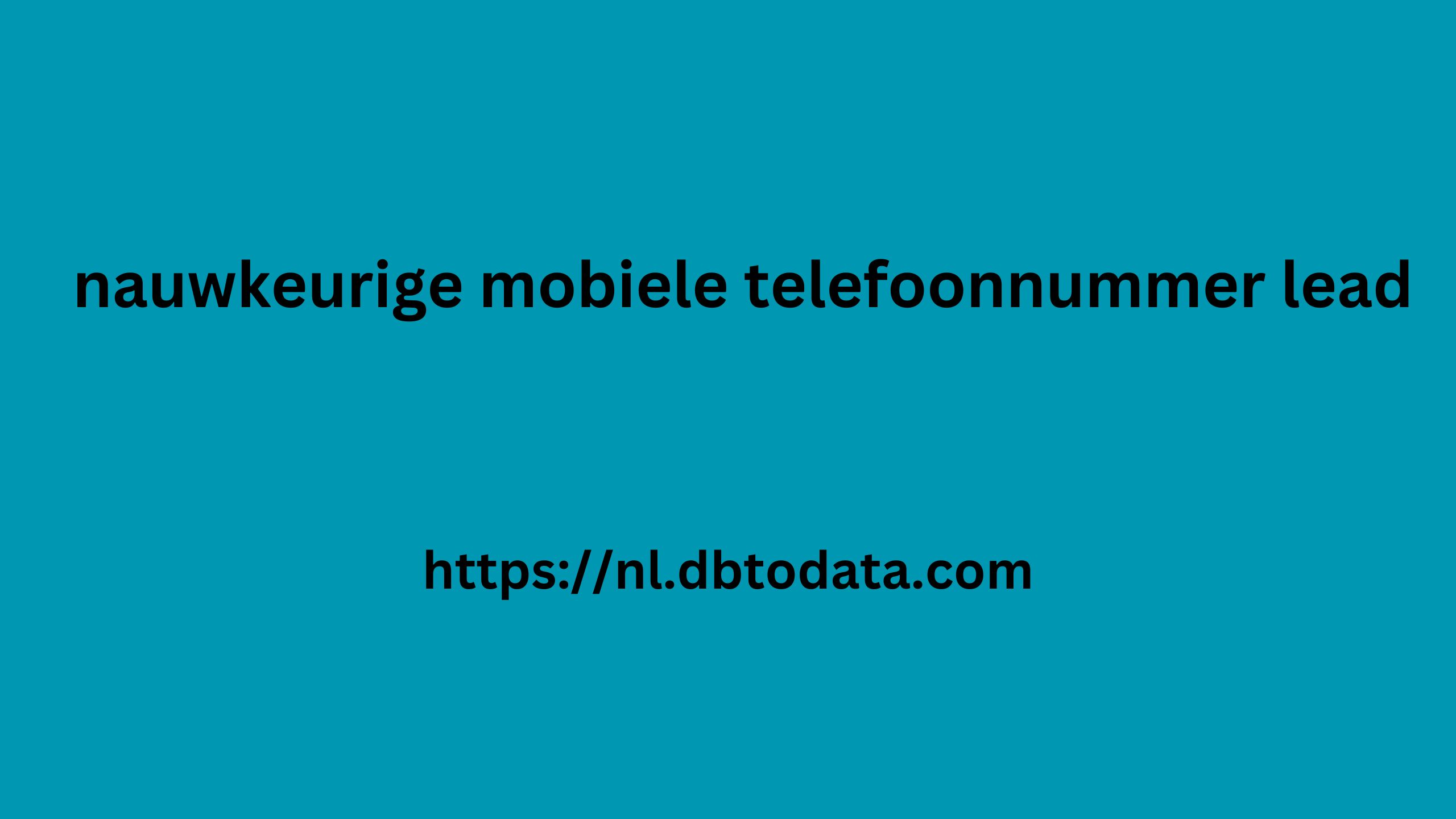 nauwkeurige mobiele telefoonnummer lead